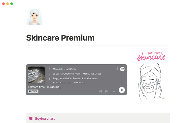 THE skincare template